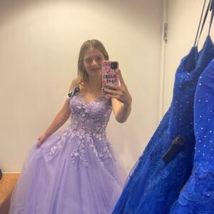 Camille La Vie Lavender Floral Gown